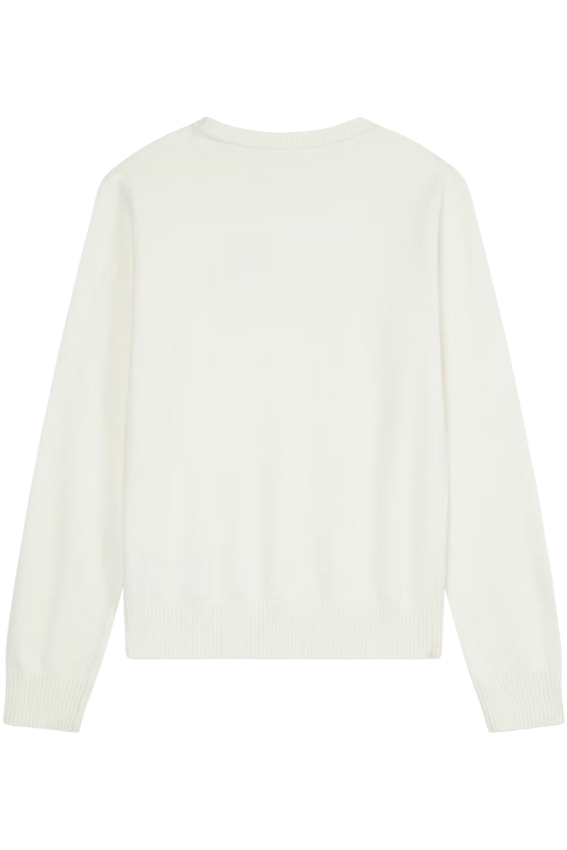Maglione da ragazzo in misto modal con logo handwriting ricamato sul davanti L6RR11Z2BB0