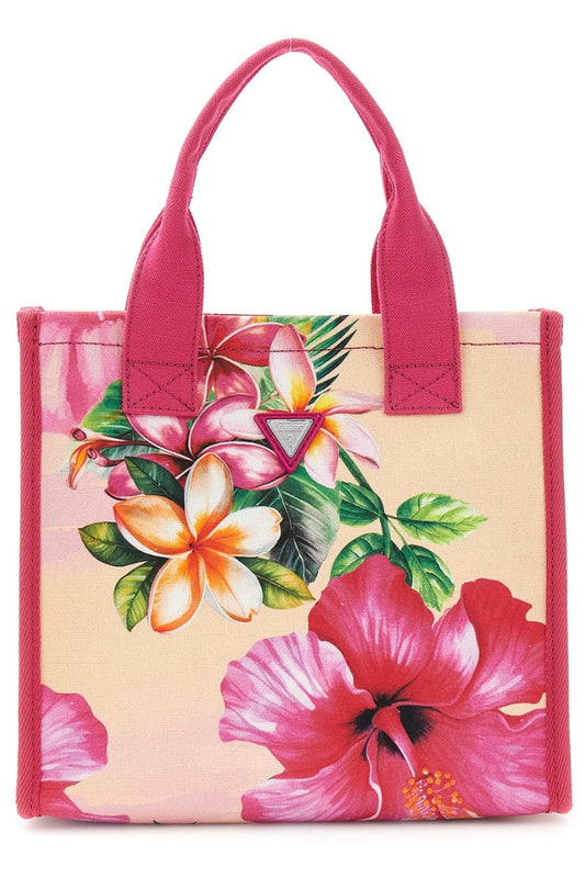 Borsa da ragazza in canvas con stampa a fantasia floreale  J6GZ23WO760