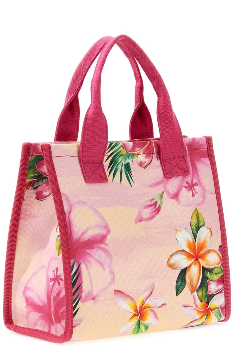 Borsa da ragazza in canvas con stampa a fantasia floreale  J6GZ23WO760