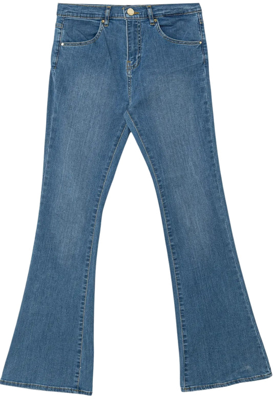 Jeans da ragazza a zampa in denim chiaro J6RA18D4CAO
