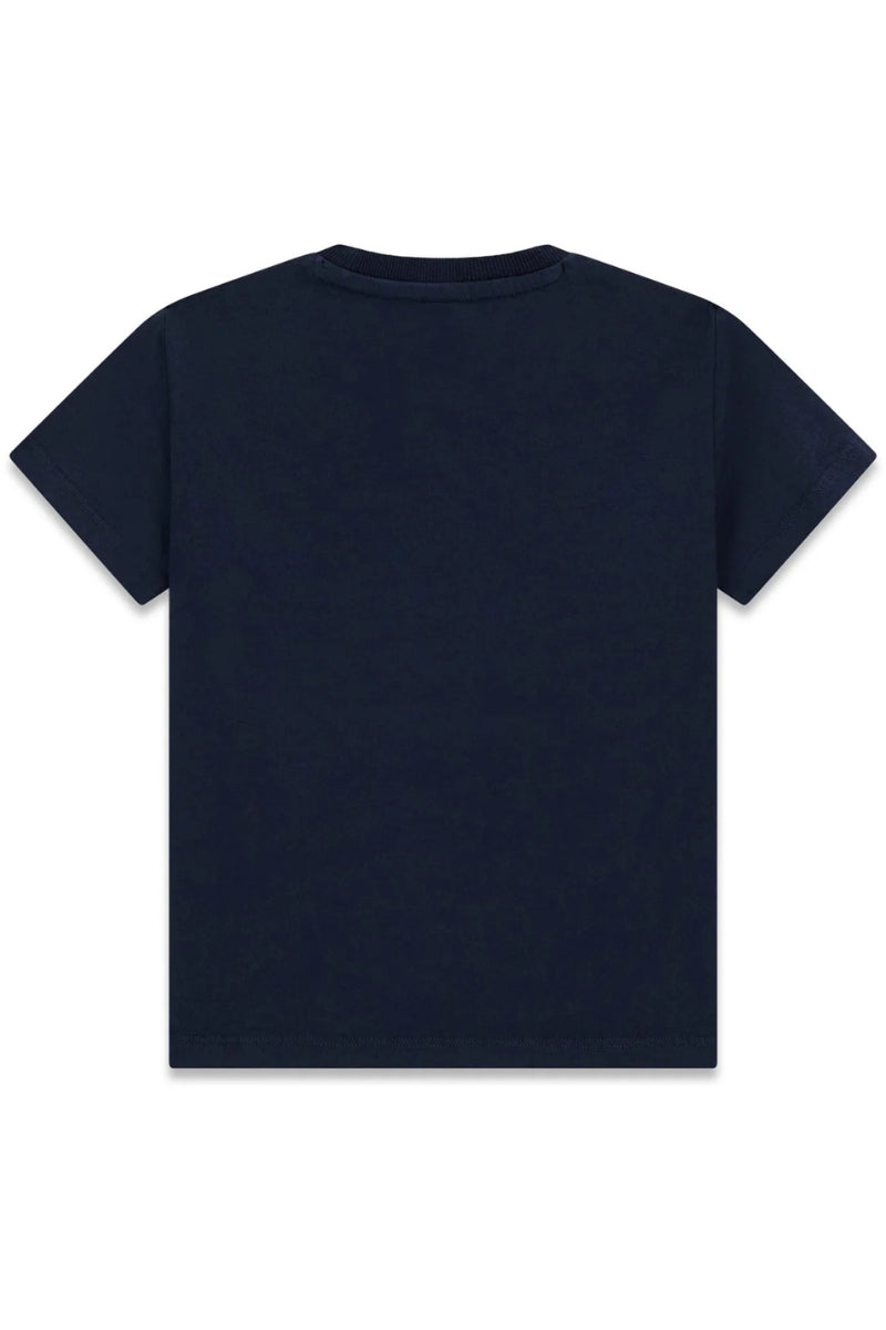 T-shirt da neonato e bambino con logo lettering cucito a contrasto sul davanti N6RI17K8HM4