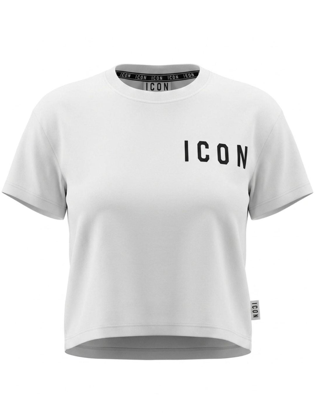 T-shirt da ragazza in cotone con logo a sinistra IGKS001393