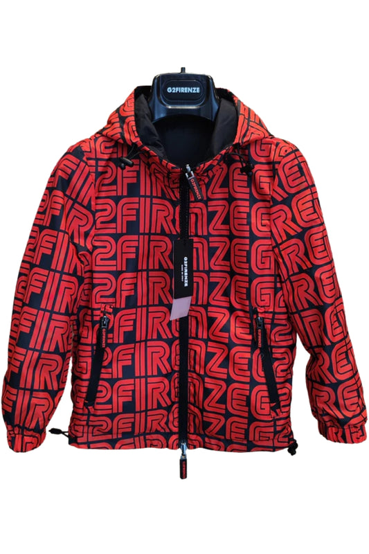 Giacca DOUBLE RAINBOW da bambino e ragazzo reversibile con logo lettering all over