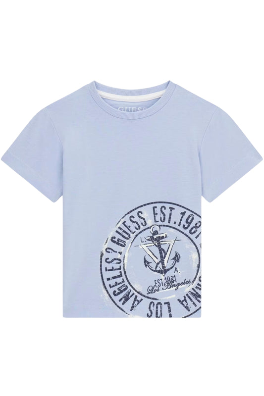 T-shirt girocollo da bambino in cotone con maxi stampa sul davanti (6 e 7 anni) N6RI10K8HM4