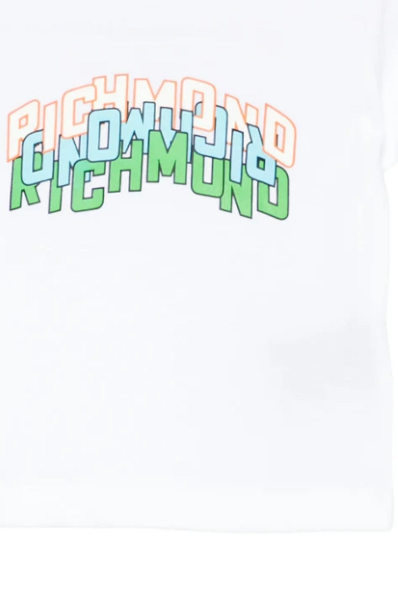 T-shirt da neonato in cotone con stampa multi logo multicolor RIP26104TS