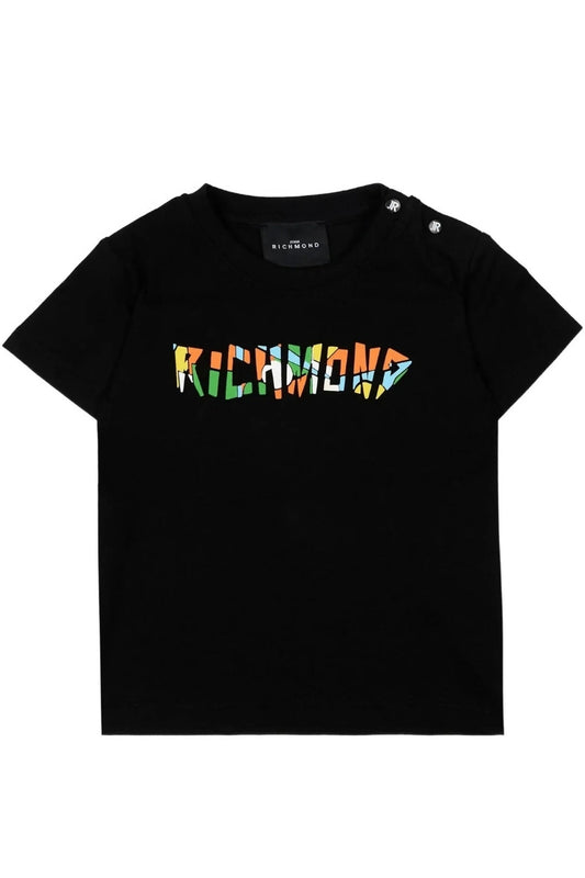 T-shirt da neonato in cotone con logo lettering stilizzato multicolor RIP26108TS