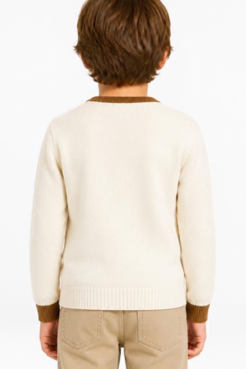 Cardigan da neonato e bambino con inserti a contrasto colore TIA26111CD