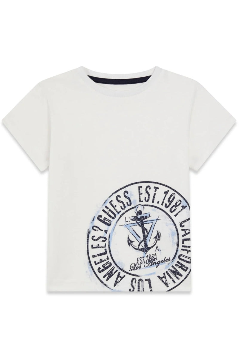 T-shirt girocollo da neonato e bambino in cotone con maxi stampa sul davanti N6RI10K8HM4