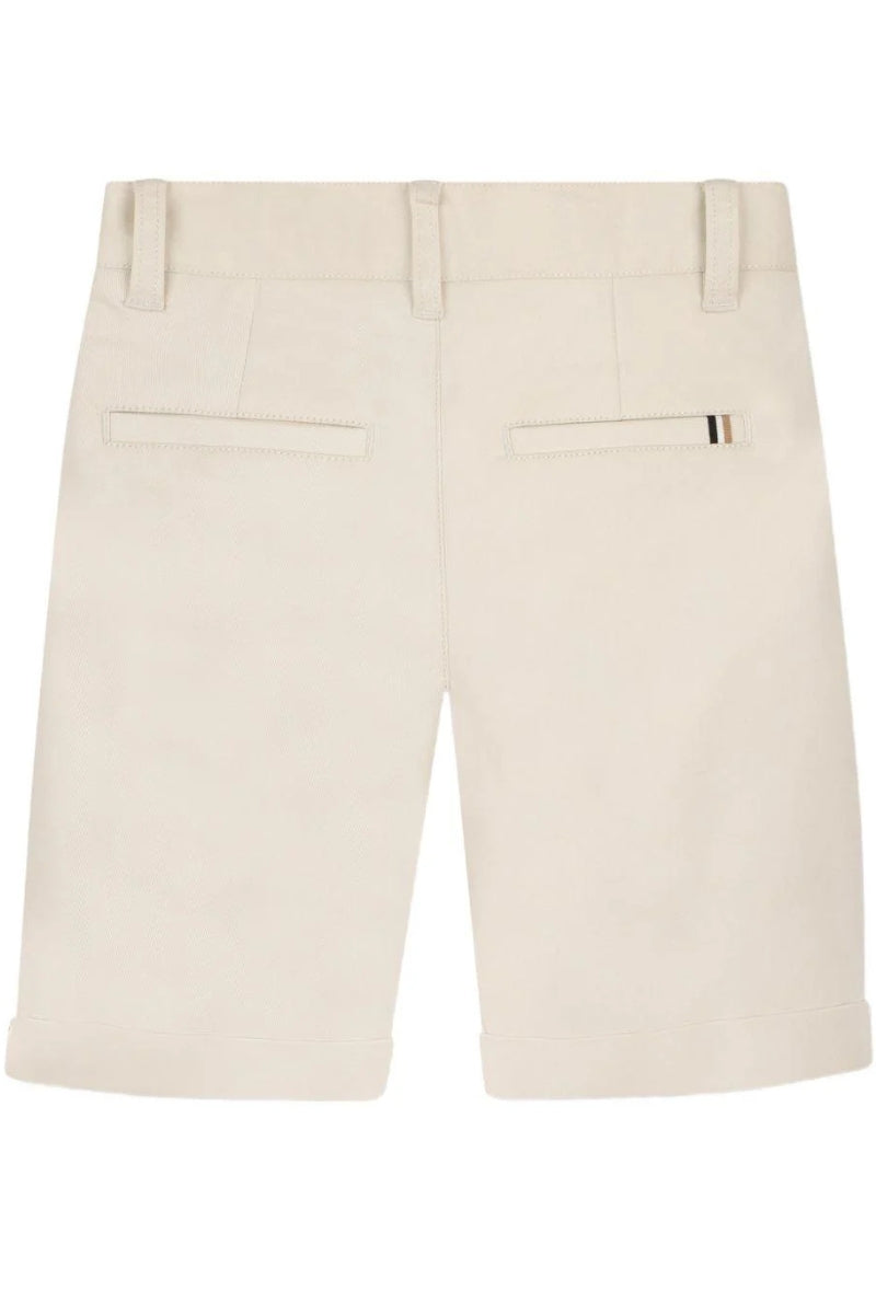Bermuda da ragazzo in cotone con dettagli a contrasto colore J52921/21C