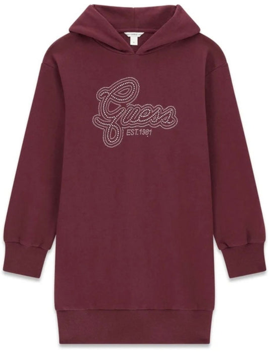 Abito da ragazza con logo lettering con strass sul davanti J6YK07K3959