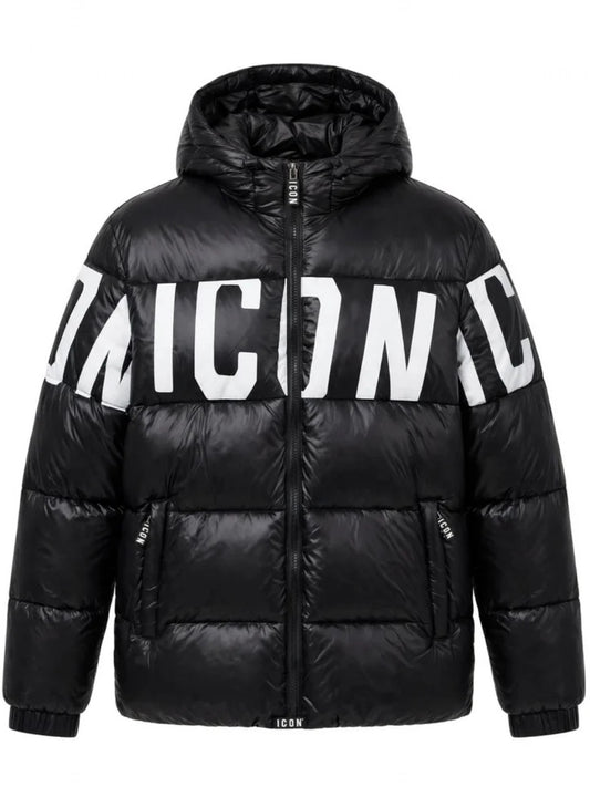 Giubbotto da ragazzo con maxi logo lettering stampato a contrasto colore IBJK001315