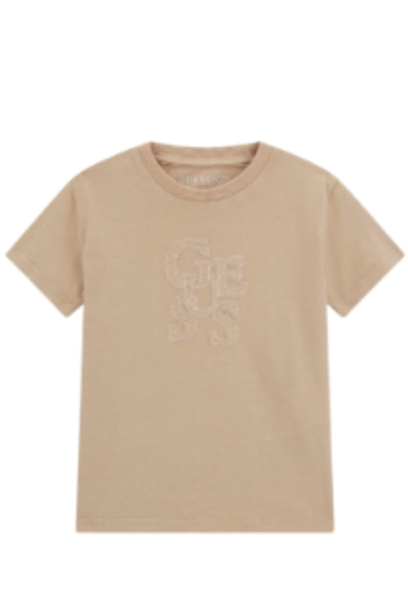 T-shirt da bambino con logo lettering cucito a contrasto sul davanti (6 e 7 anni) N6RI17K8HM4