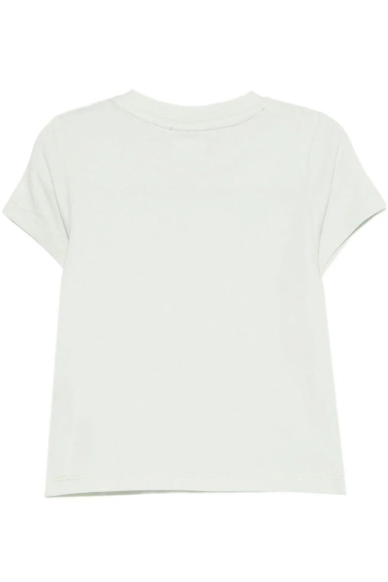 T-shirt da neonato e bambino con logo lettering frontale stampato ton sur ton J52712/73K