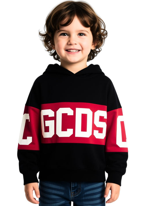 Felpa da bambino con cappuccio e maxi banda (Taglia 4 anni) Z0UJQE583F004