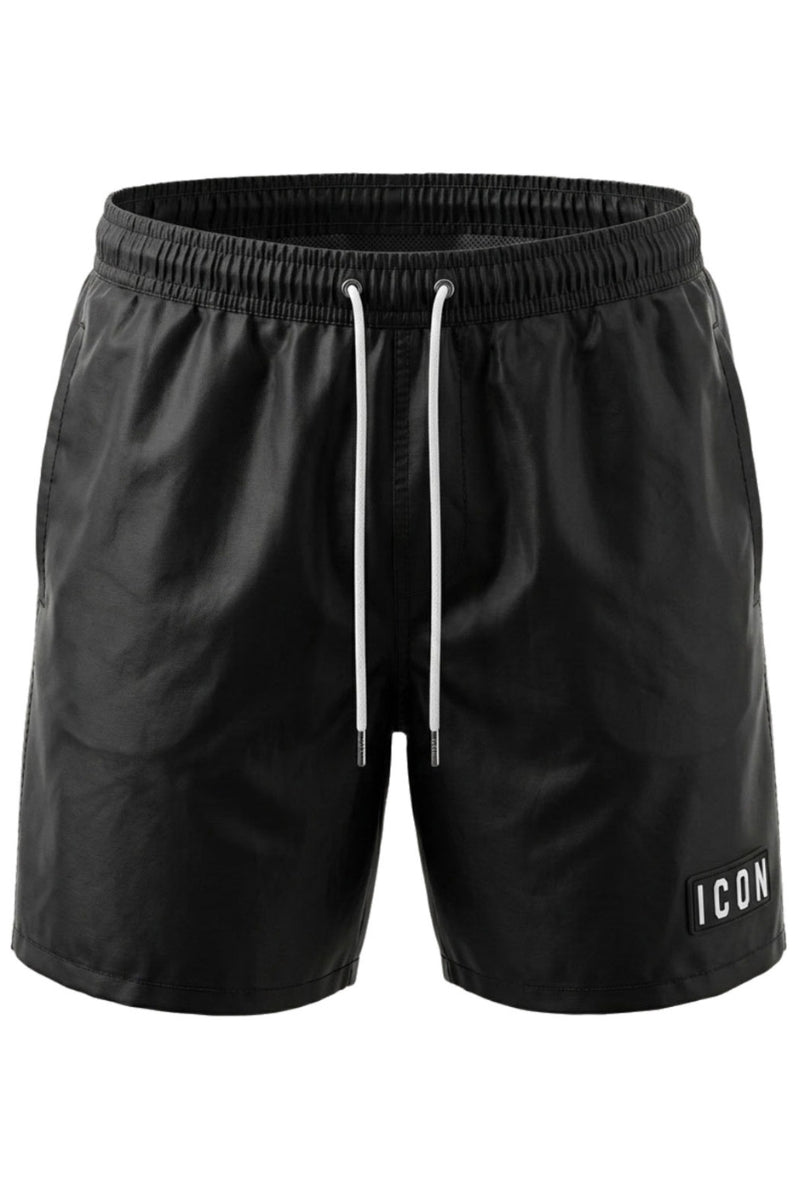 Costume da bagno da ragazzo modello boxer con maxi logo lettering trasversale sul retro IBCS001178