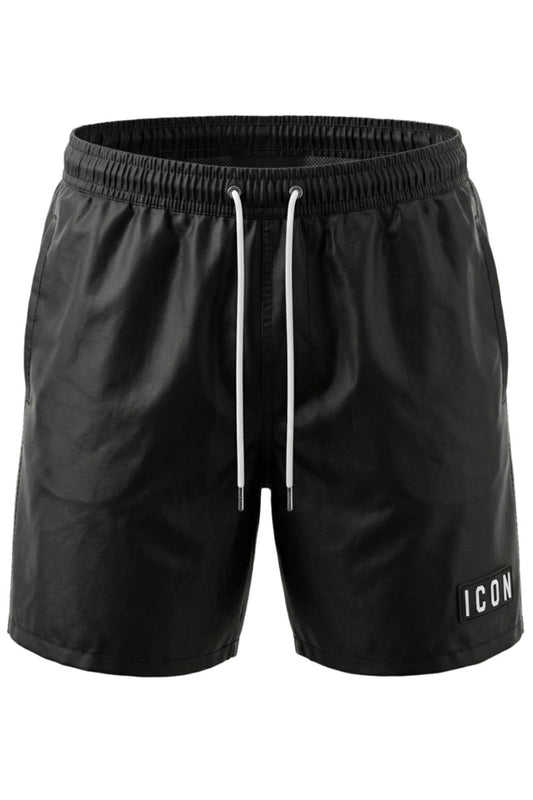Costume da bagno da ragazzo modello boxer con maxi logo lettering trasversale sul retro IBCS001178
