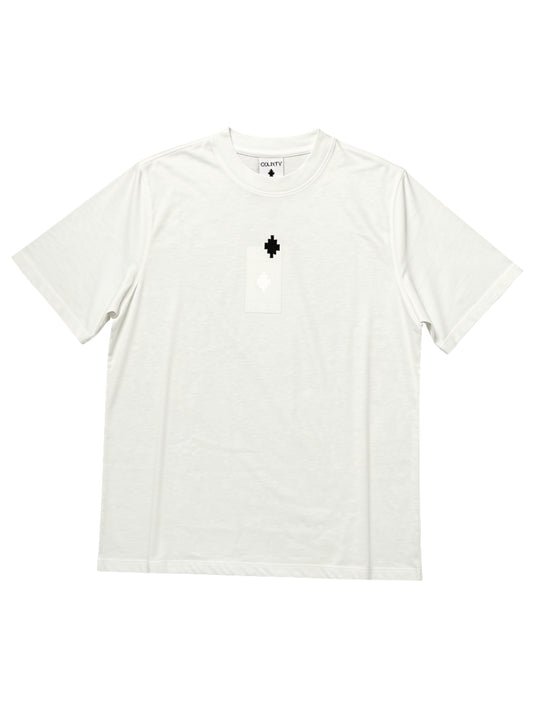 T-shirt da uomo con maxi stampa sul retro con logo lettering 26ICM30252