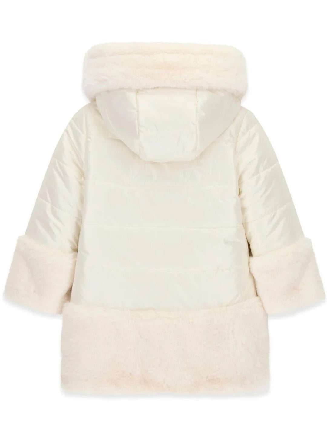 Giubbotto da bambina reversibile con lato trapuntato e lato in eco-pelliccia K6BL04W3965
