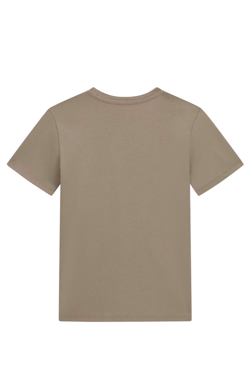 T-shirt da ragazzo con triangolo loggato gommato cucito sul petto a sinistra L6RI27I3Z14