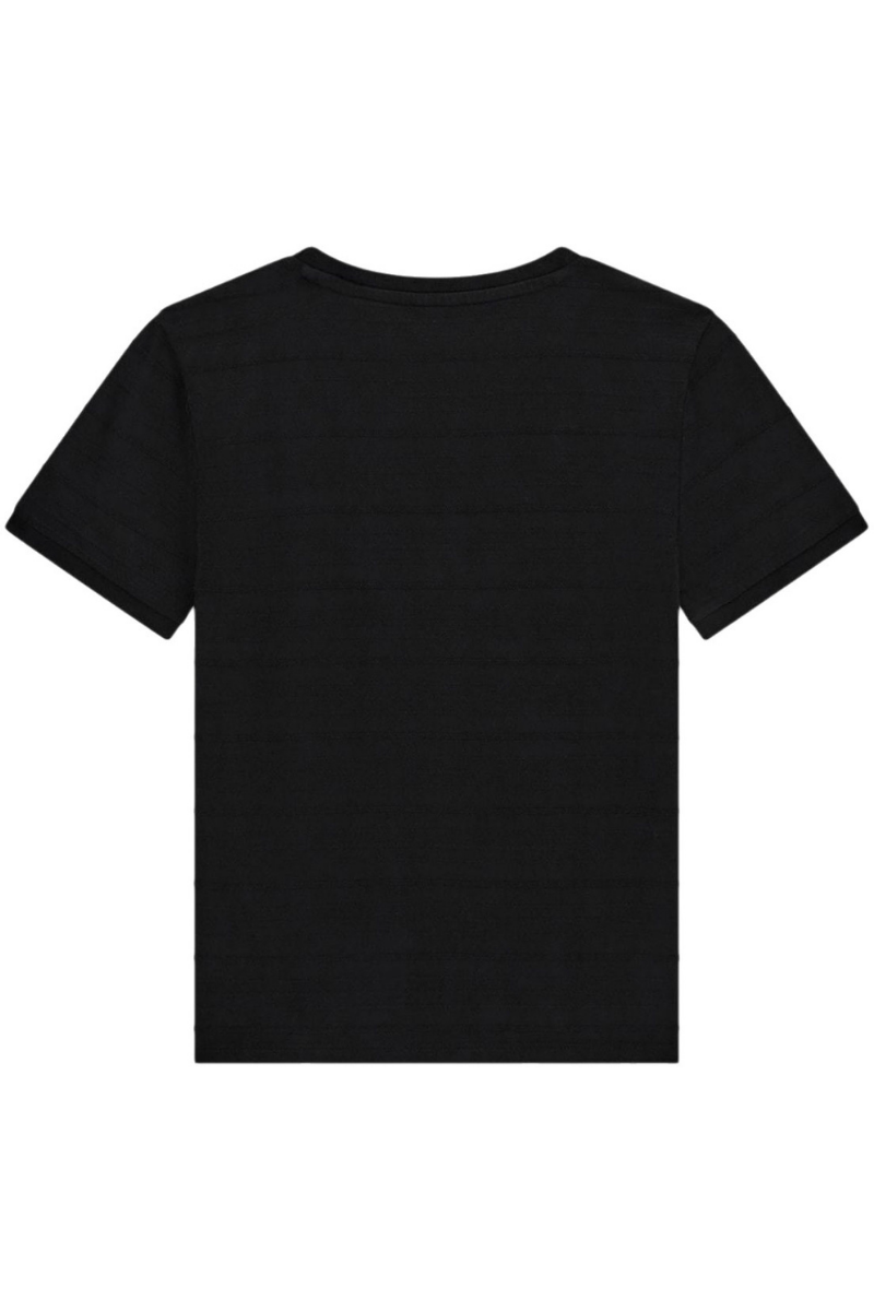 T-shirt da ragazzo con logo lettering ricamato ton sur ton sul davanti L6RI29KCM20