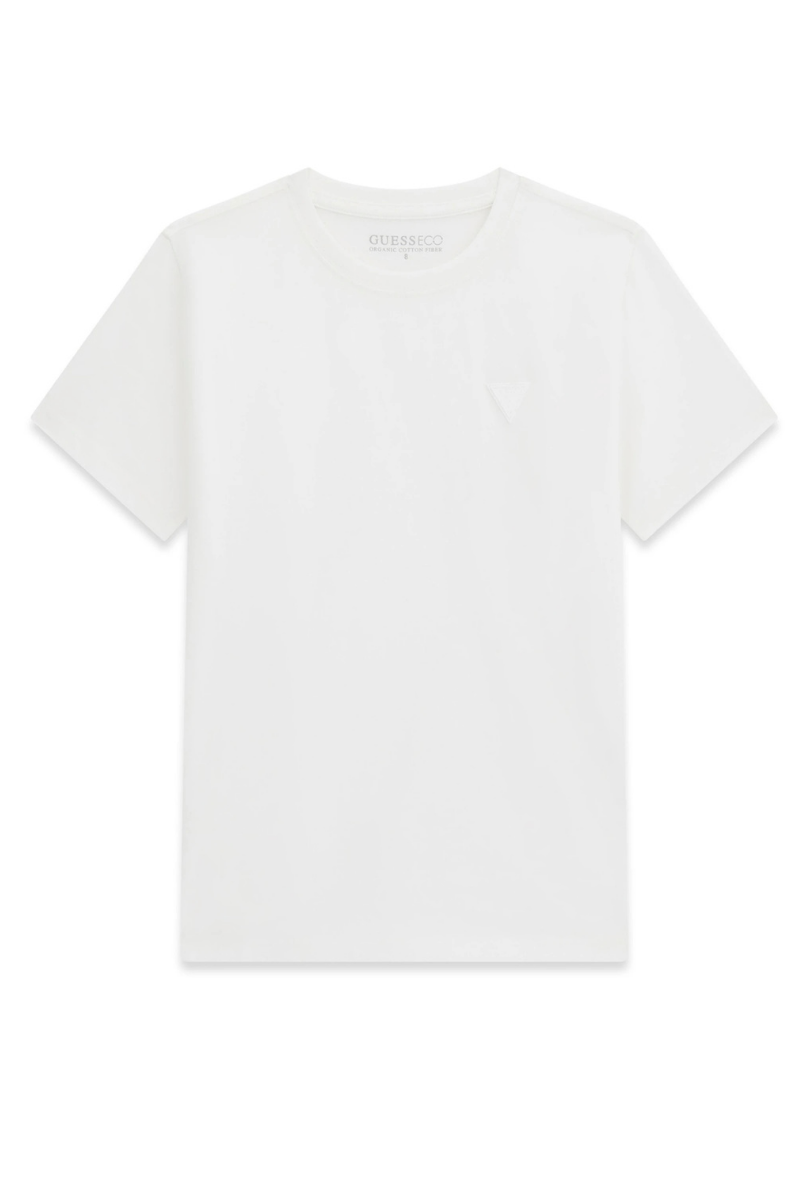 T-shirt da ragazzo con triangolo loggato gommato cucito sul petto a sinistra L6RI27I3Z14