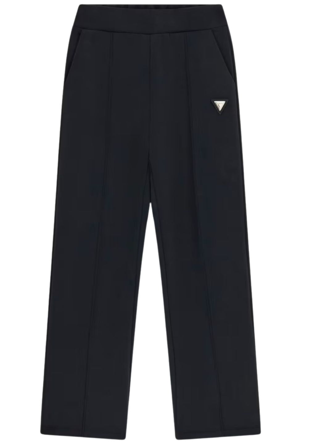 Pantaloni da ragazza a gamba larga con triangolo loggato in metallo J6YB20K5194