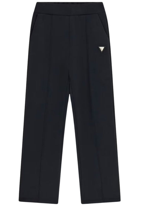 Pantaloni da ragazza a gamba larga con triangolo loggato in metallo J6YB20K5194