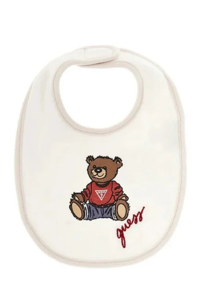 Bavetta da neonato e neonato con orsacchiotto e logo ricamati sulla parte frontale H5YW17KA6W1