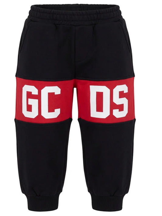 Pantaloni tuta da neonato con maxi banda loggata a contrasto colore GC0098