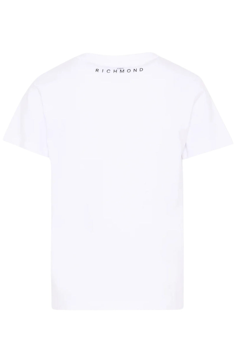 T-shirt girocollo da bambino in cotone con logo lettering a contrasto sul davanti (4 e 5 anni) RBP26008TS