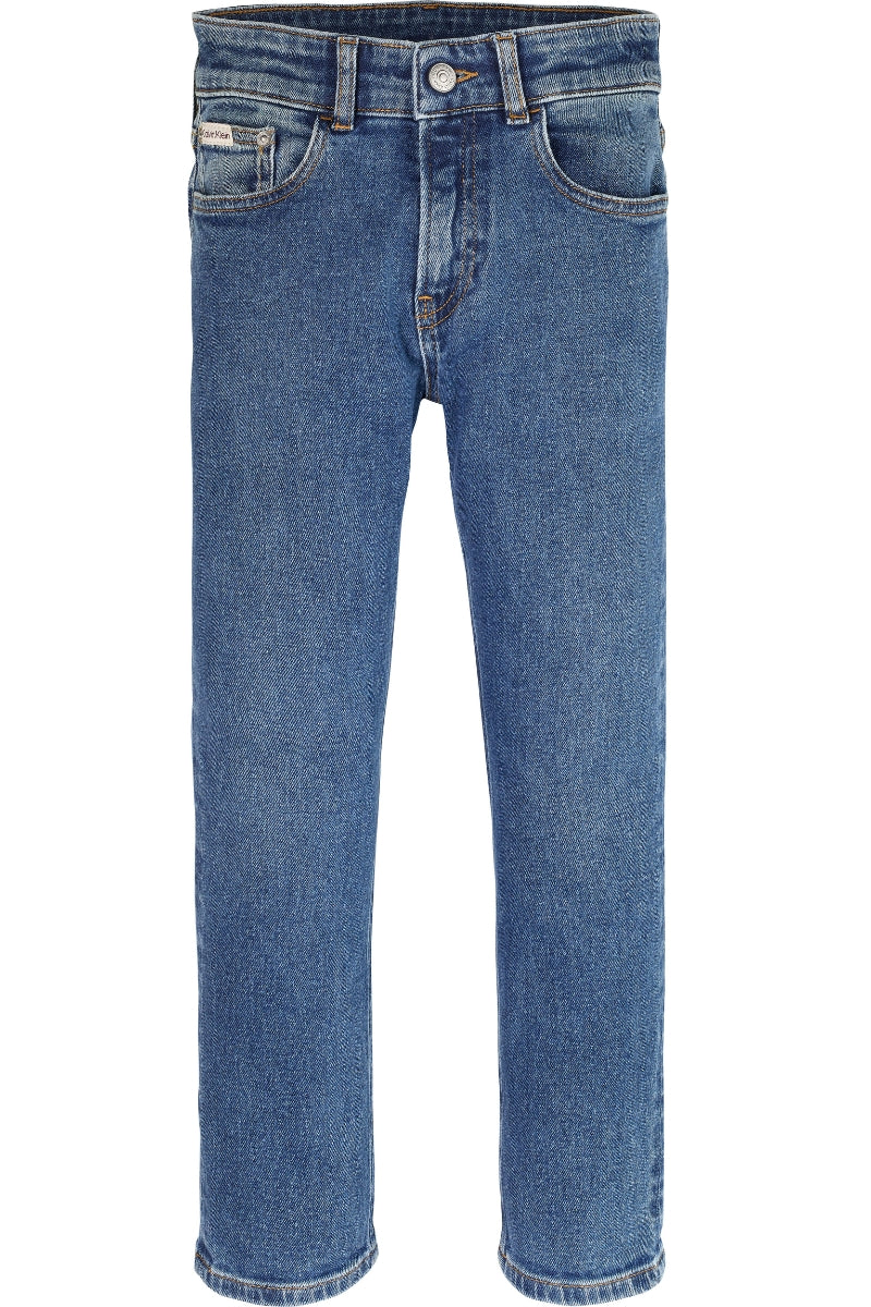 Jeans da ragazzo a vita media con gamba affusolata IB0IB025401A4