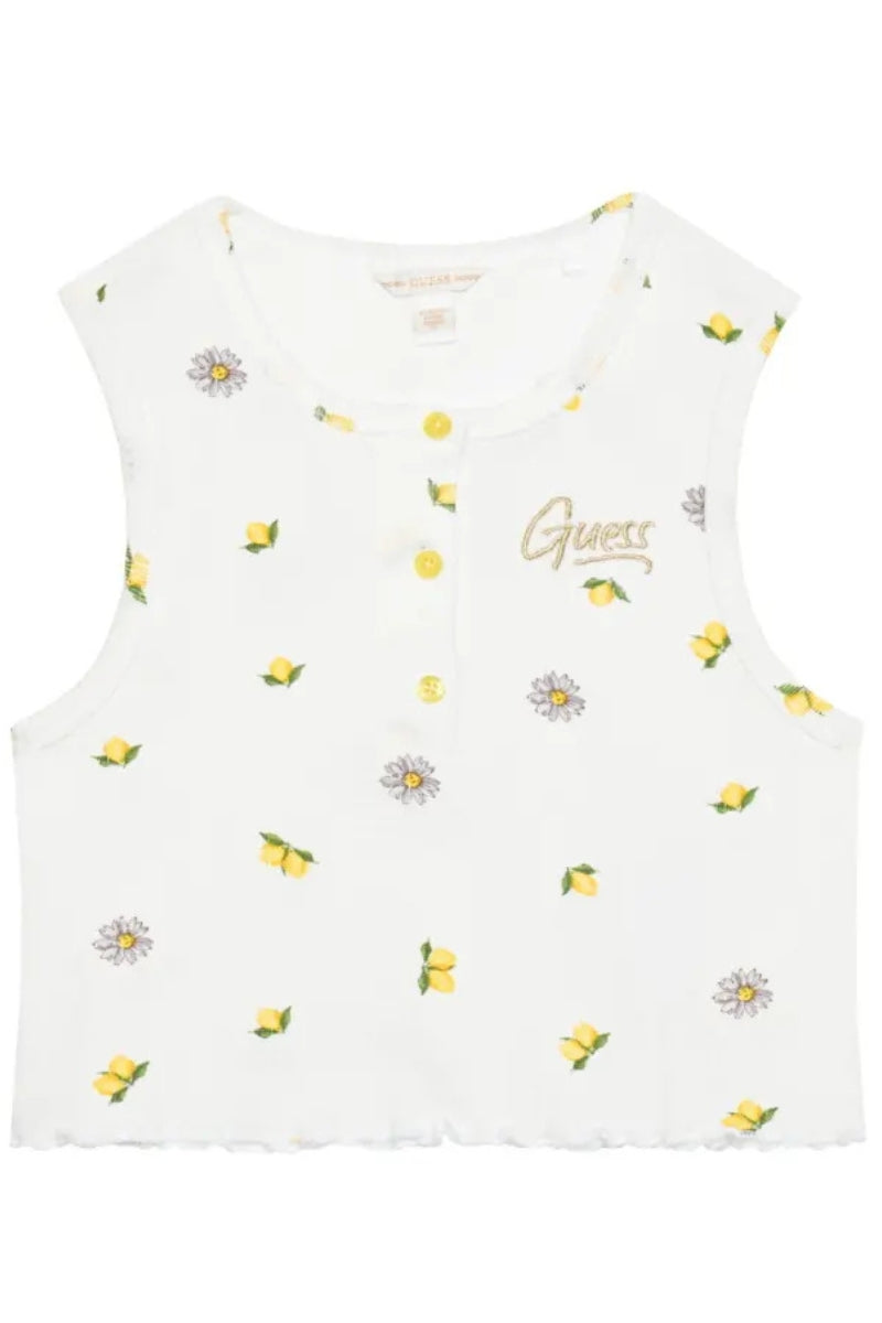 Canotta da ragazza con fantasia limone all over J6GI02KF794