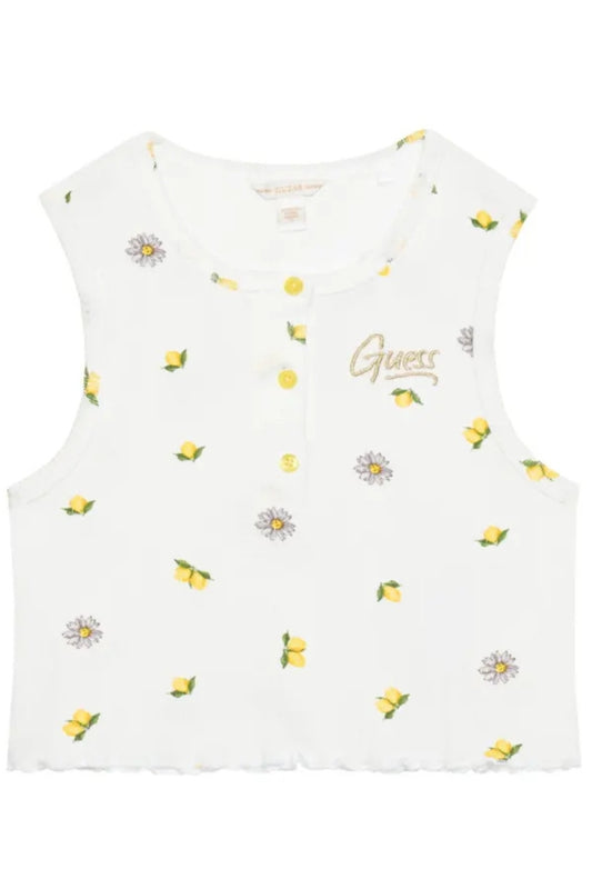 Canotta da ragazza con fantasia limone all over J6GI02KF794