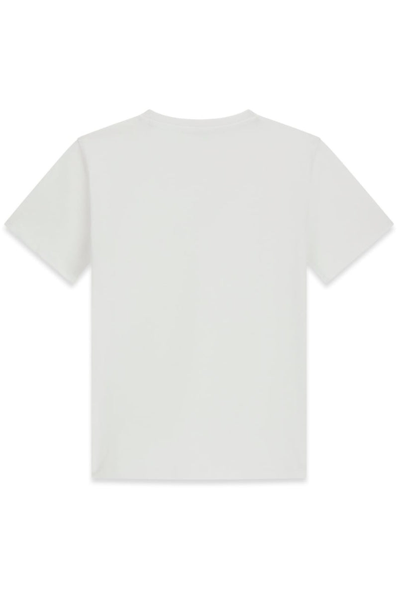 T-shirt girocollo da ragazzo in cotone con logo lettering stampato a contrasto L6RI10K8HM4