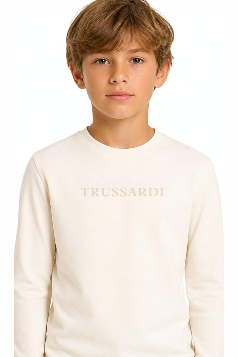 Maglia da bambino in cotone con logo lettering frontale (6 anni) TIA26004TS