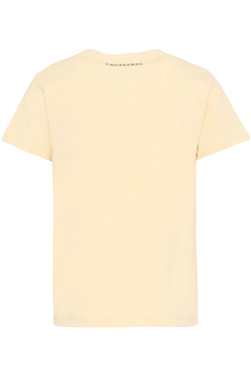 T-shirt da neonato e bambino in puro cotone con stampa forntale con riquadri multicolor TIP26047TS