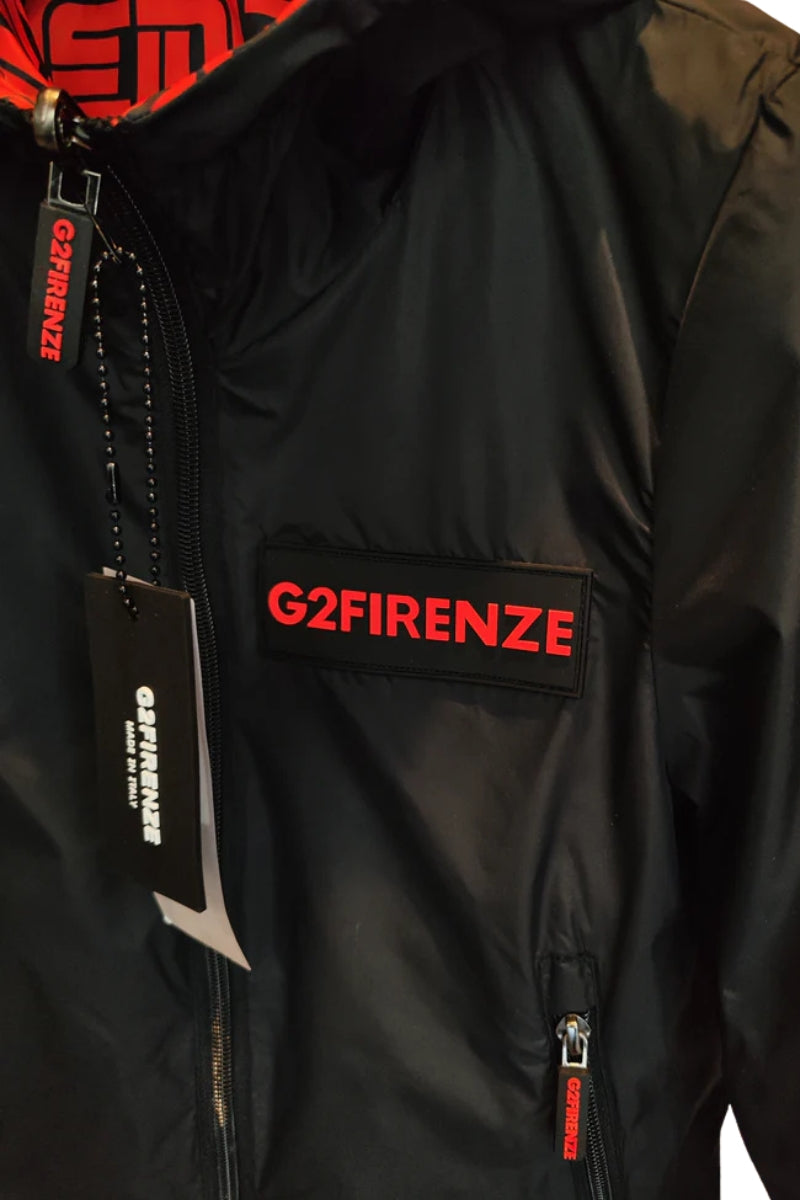 Giacca DOUBLE RAINBOW da bambino e ragazzo reversibile con logo lettering all over
