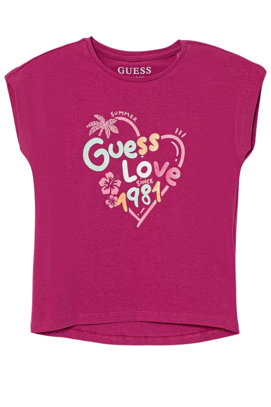 T-shirt da neonata e bambina in cotone con stampa loggata K6GI03K6YW4