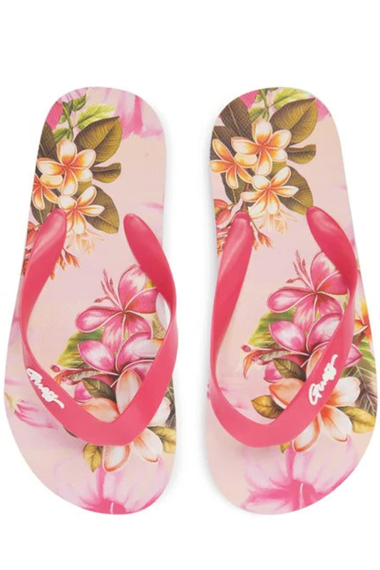 Ciabatte da bambina e ragazza infradito con stampa floreale J6GZ25W0780