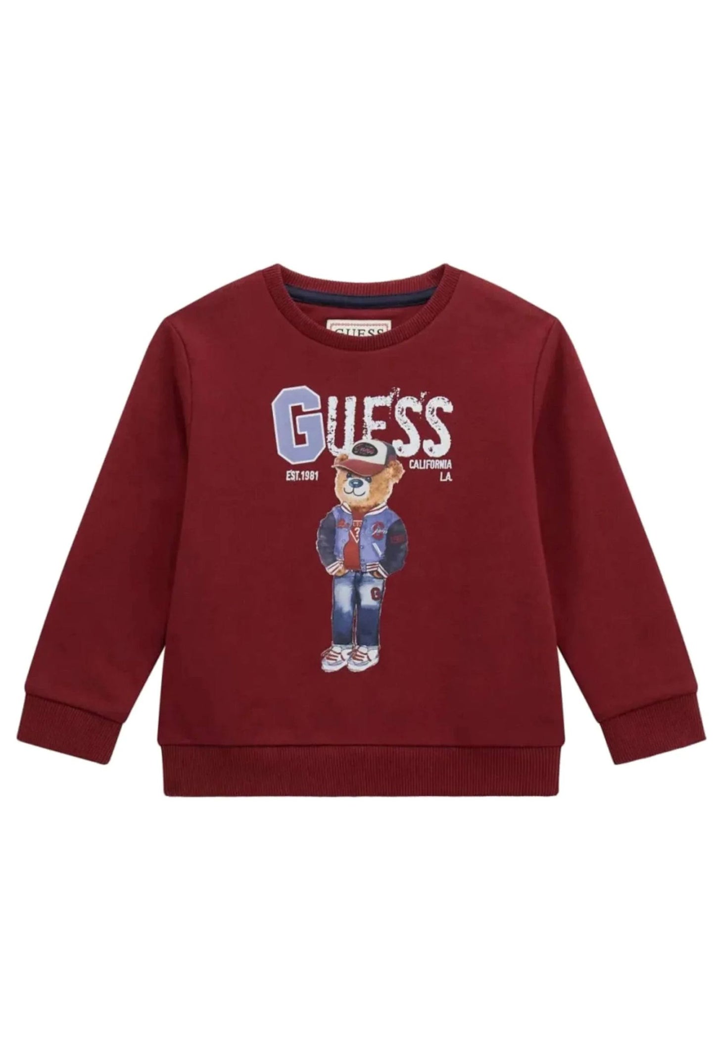 Felpa da neonato e bambino con stampa orso con logo N5YQ05KAD74