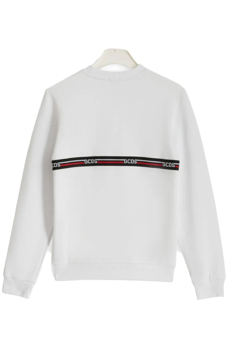 Felpa girocollo da ragazzo con multi logo lettering a contrasto sul davanti C1BJQE551F004
