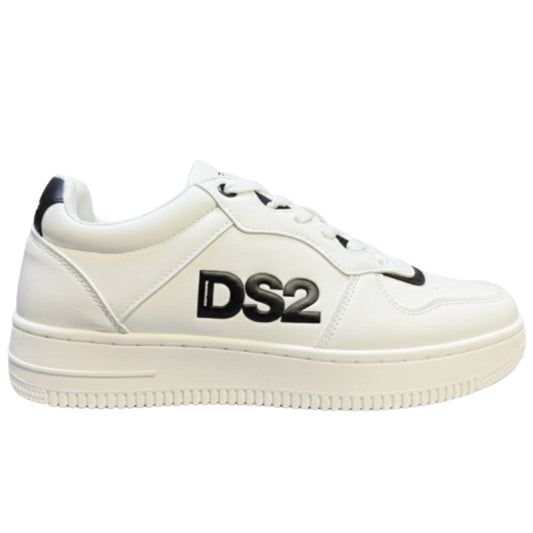 Sneakers da ragazzo in ecopelle con inserti a contrasto colore DS2FW25S09