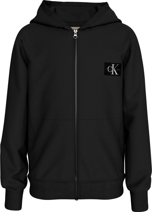 Felpa aperta da bambino e ragazzo con logo monogram sul petto a sinistra IB0IB02213BEH