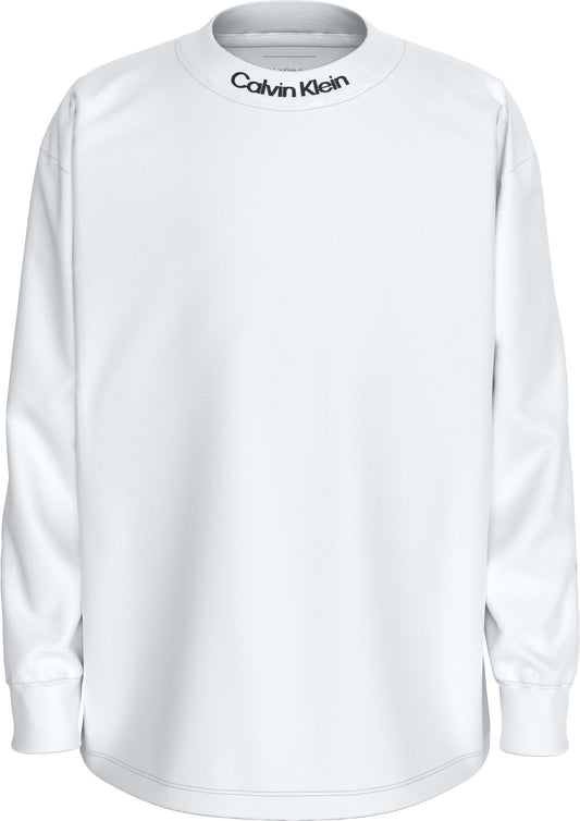 Maglia da ragazzo in cotone con logo lettering a contrasto sul collo IB0IB02354YAF