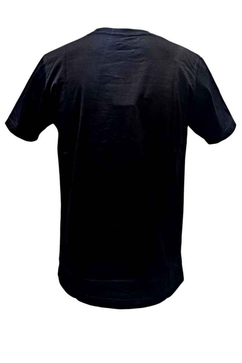 T-shirt girocollo da ragazzo in cotone con logo lettering laterale a contrasto IBKS00753