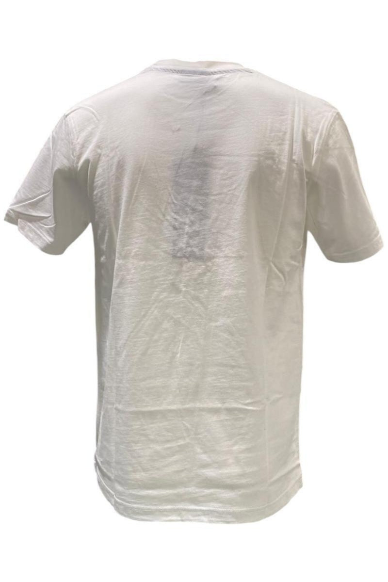 T-shirt girocollo da ragazzo in cotone con logo lettering laterale a contrasto IBKS00753