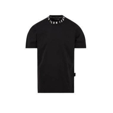 T-shirt da ragazzo con logo lettering girocollo