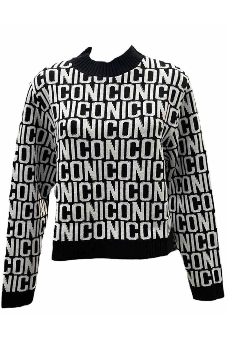 Maglione da ragazza in lana con multi logo lettering all over  IBSM00857