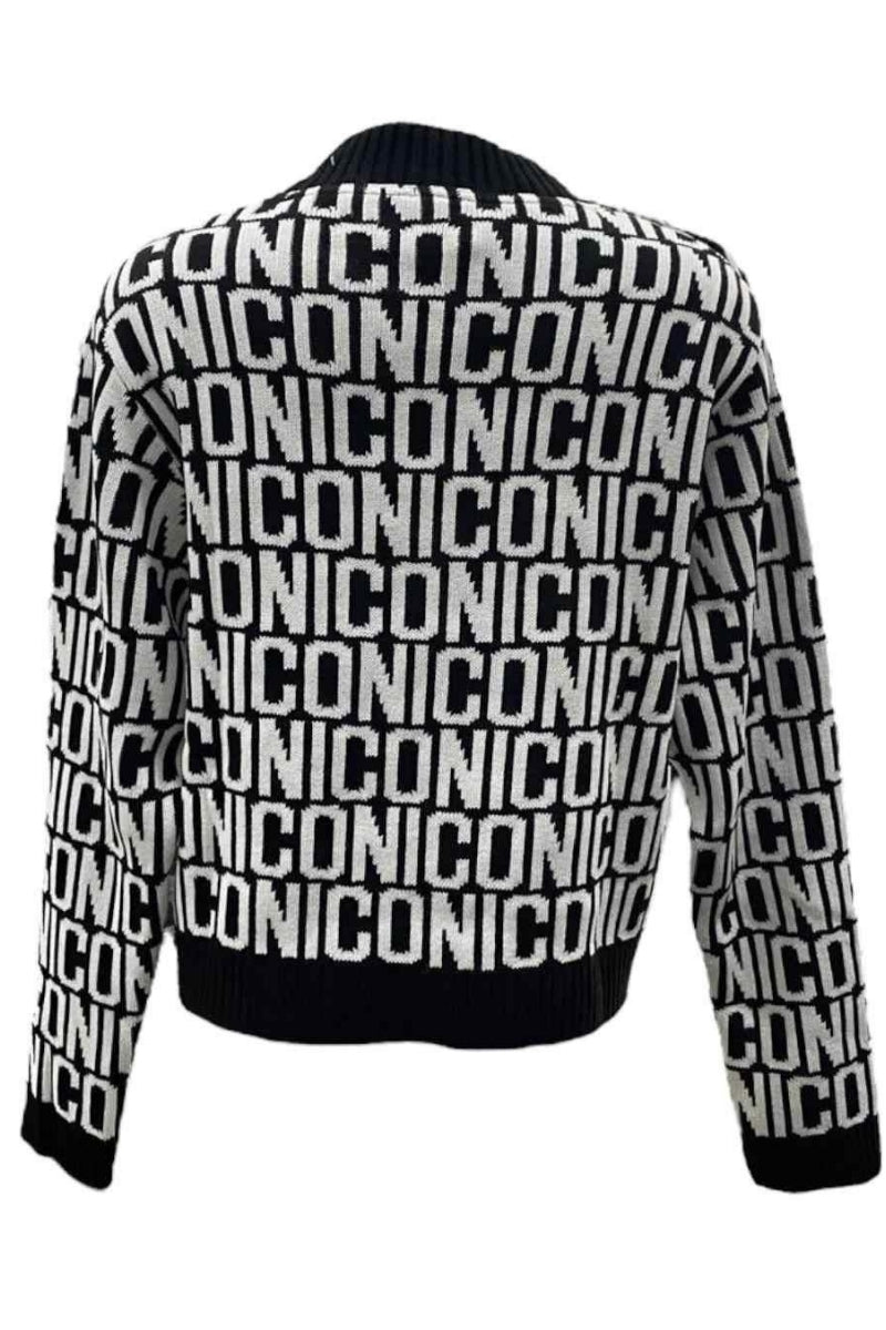 Maglione da ragazza in lana con multi logo lettering all over  IBSM00857