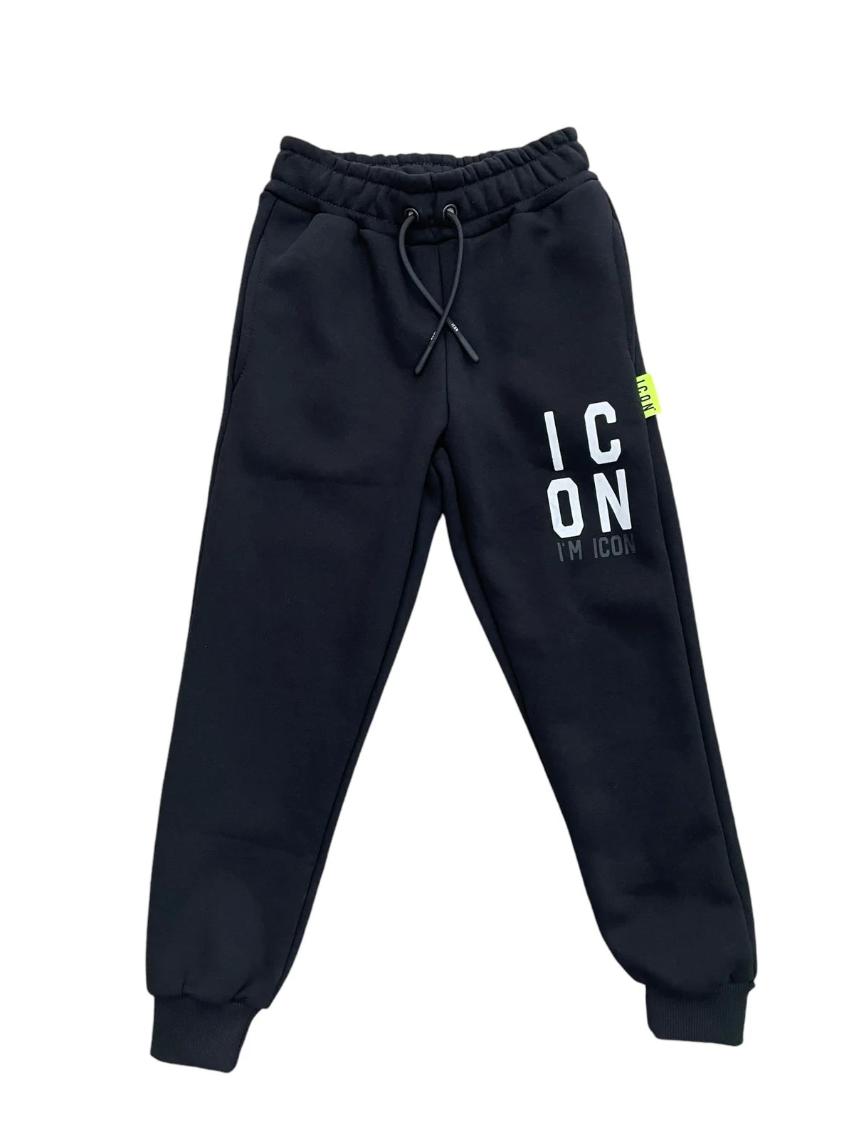 Pantaloni tuta da ragazzo con coulisse e logo lettering frontale